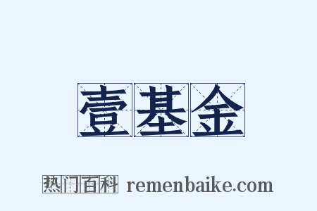 壹基金是什么意思的图片